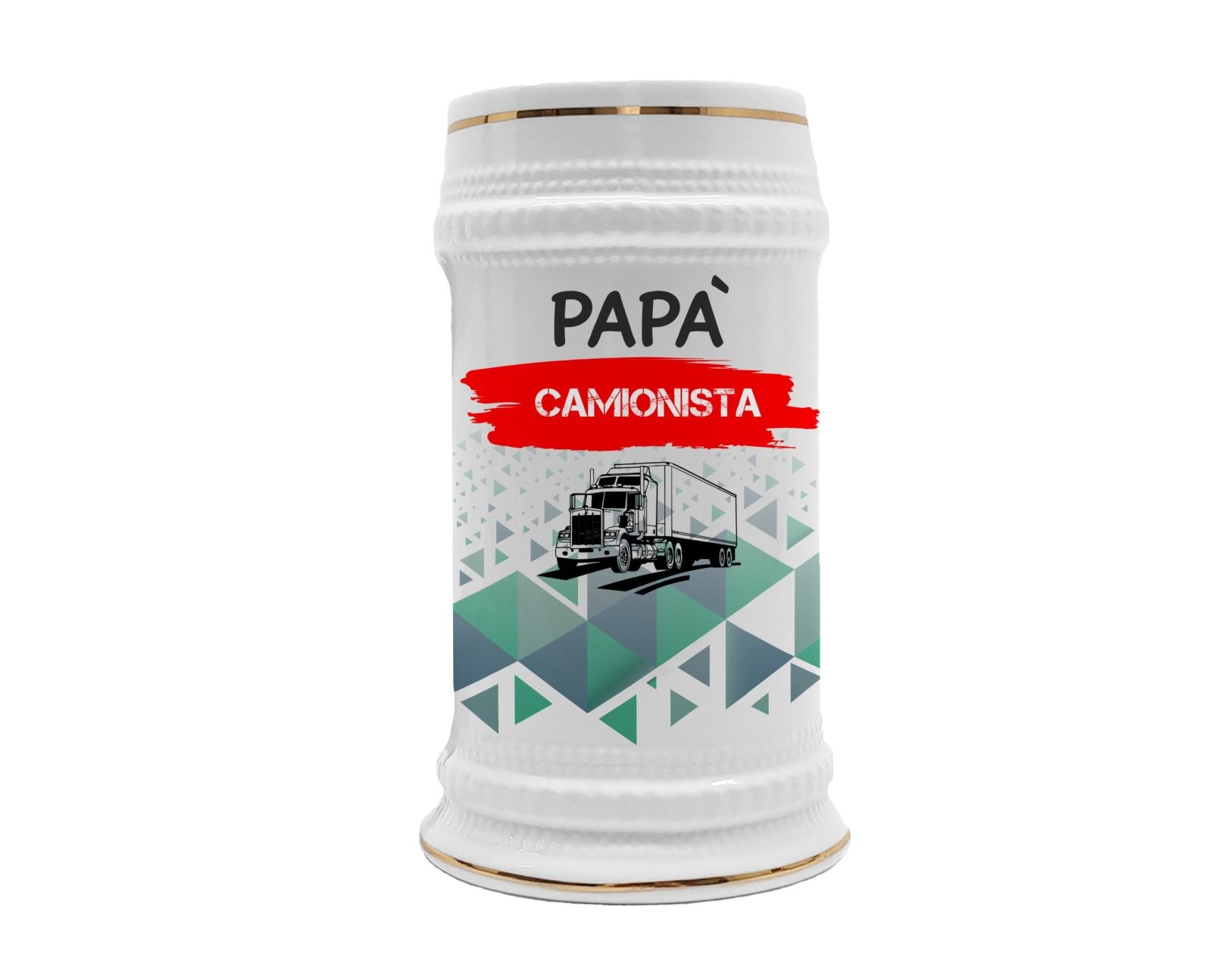 Boccale in ceramica Papà Camionista – Festa del Papà – Idea Regalo Papà Camionista – Boccale Papà – Idea Regalo Papà – Regalo Compleanno Papà – Gadget Camionista - immagine 2