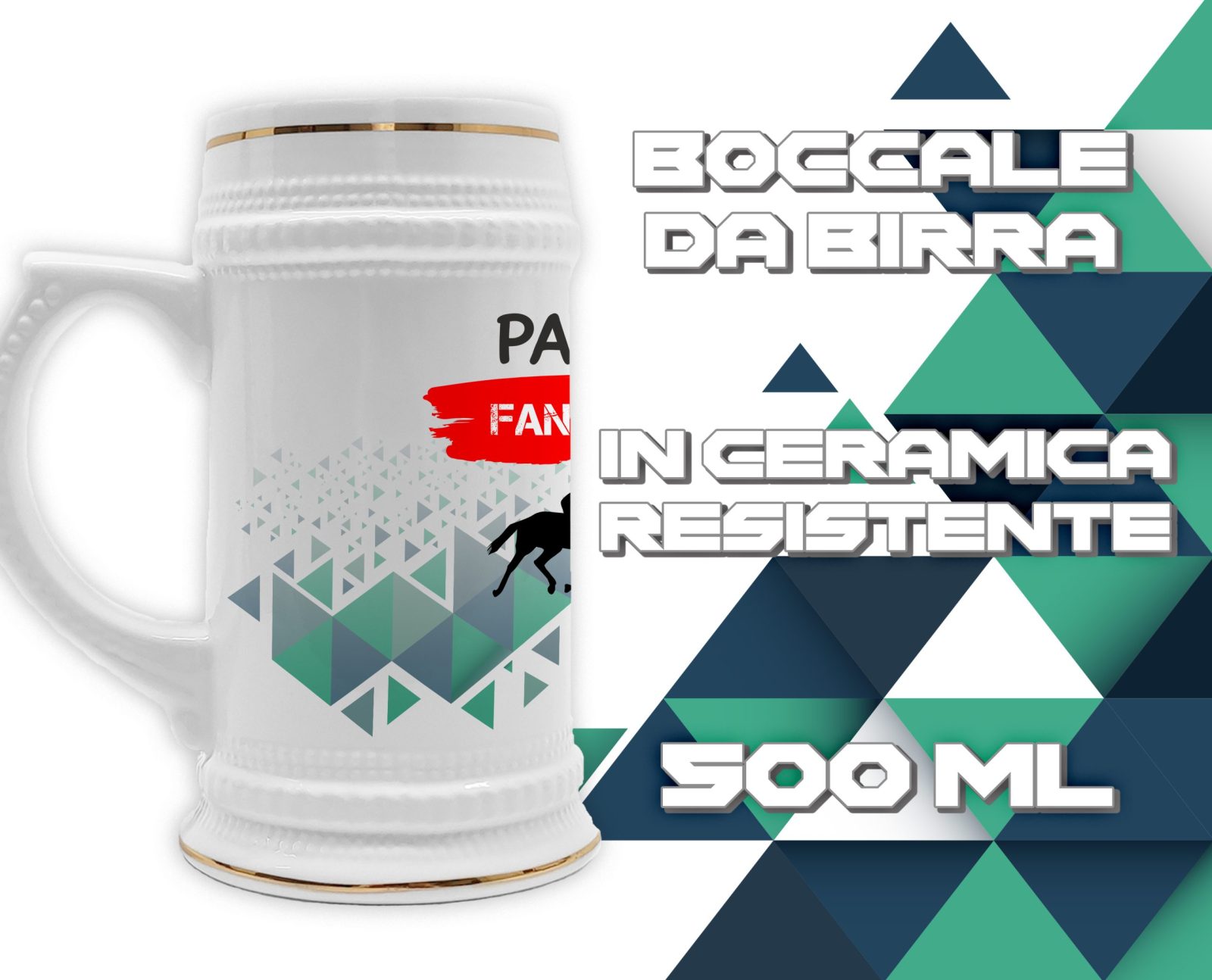 Boccale in ceramica Papà Fantino – Festa del Papà – Idea Regalo Papà Fantino – Boccale Papà – Idea Regalo Papà – Regalo Compleanno Papà – Gadget Fantino - immagine 3