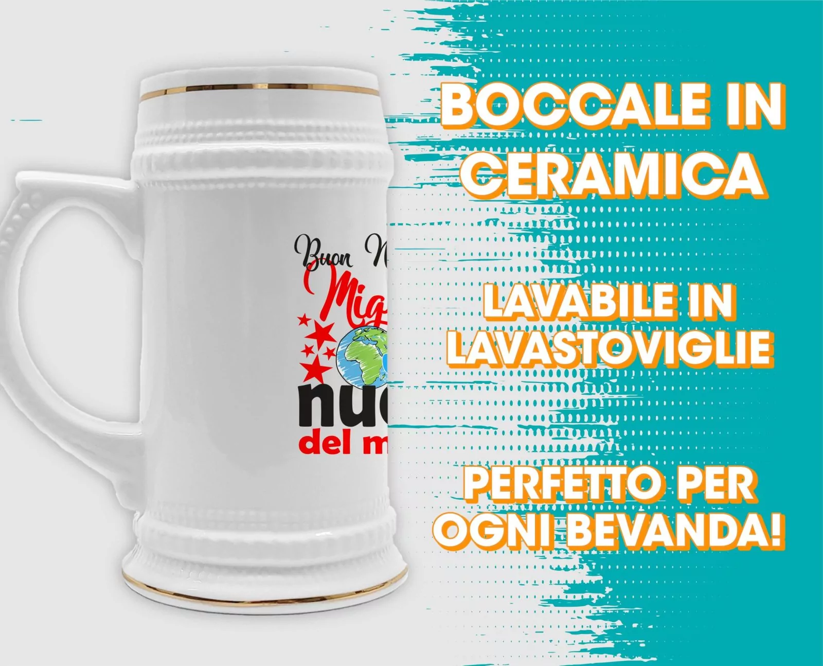 Boccale Nuora – Regalo Natale Nuora – Buon Natale alla Miglior Nuora del Mondo – Regali Nuora – Boccale in Ceramica Nuora – Idea Regalo Nuora – Regalo Natale Nuora - immagine 3