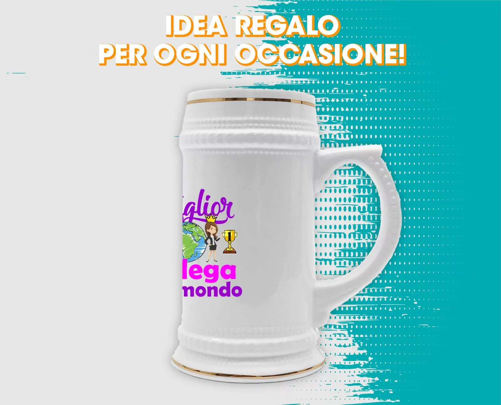 Boccale Collega – Compleanno Collega – Miglior Collega del Mondo – Regali Collega – Boccale in Ceramica Collega – Idea Regalo Collega – Regalo Compleanno Collega - immagine 4
