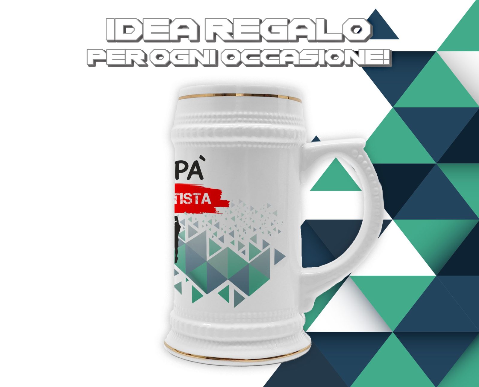 Boccale in ceramica Papà Cestista – Festa del Papà – Idea Regalo Papà Cestista – Boccale Papà – Idea Regalo Papà – Regalo Compleanno Papà – Gadget Cestista - immagine 4