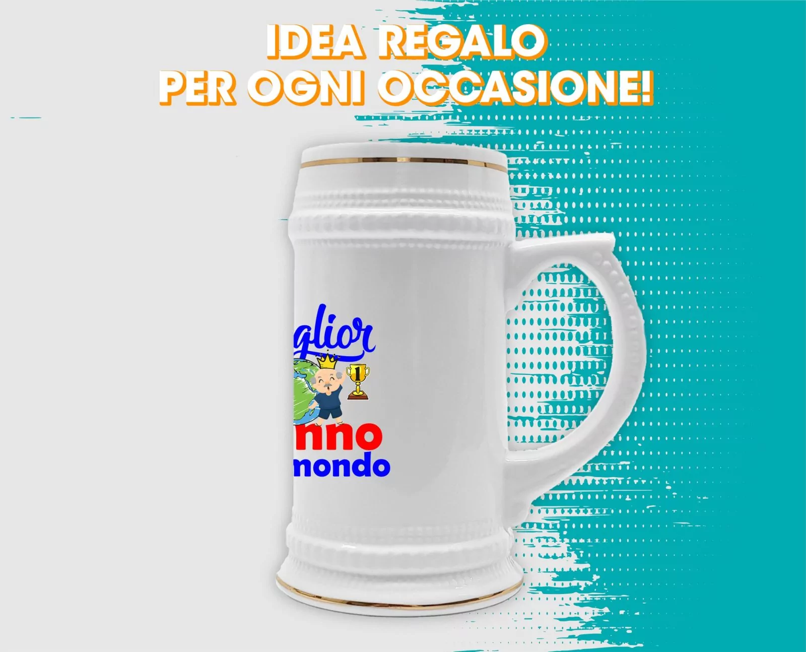 Boccale Nonno – Compleanno Nonno – Miglior Nonno del Mondo – Idee Regalo Nonno – Boccale in Ceramica Nonno – Idea Regalo Nonno – Regalo Compleanno Nonno - immagine 4