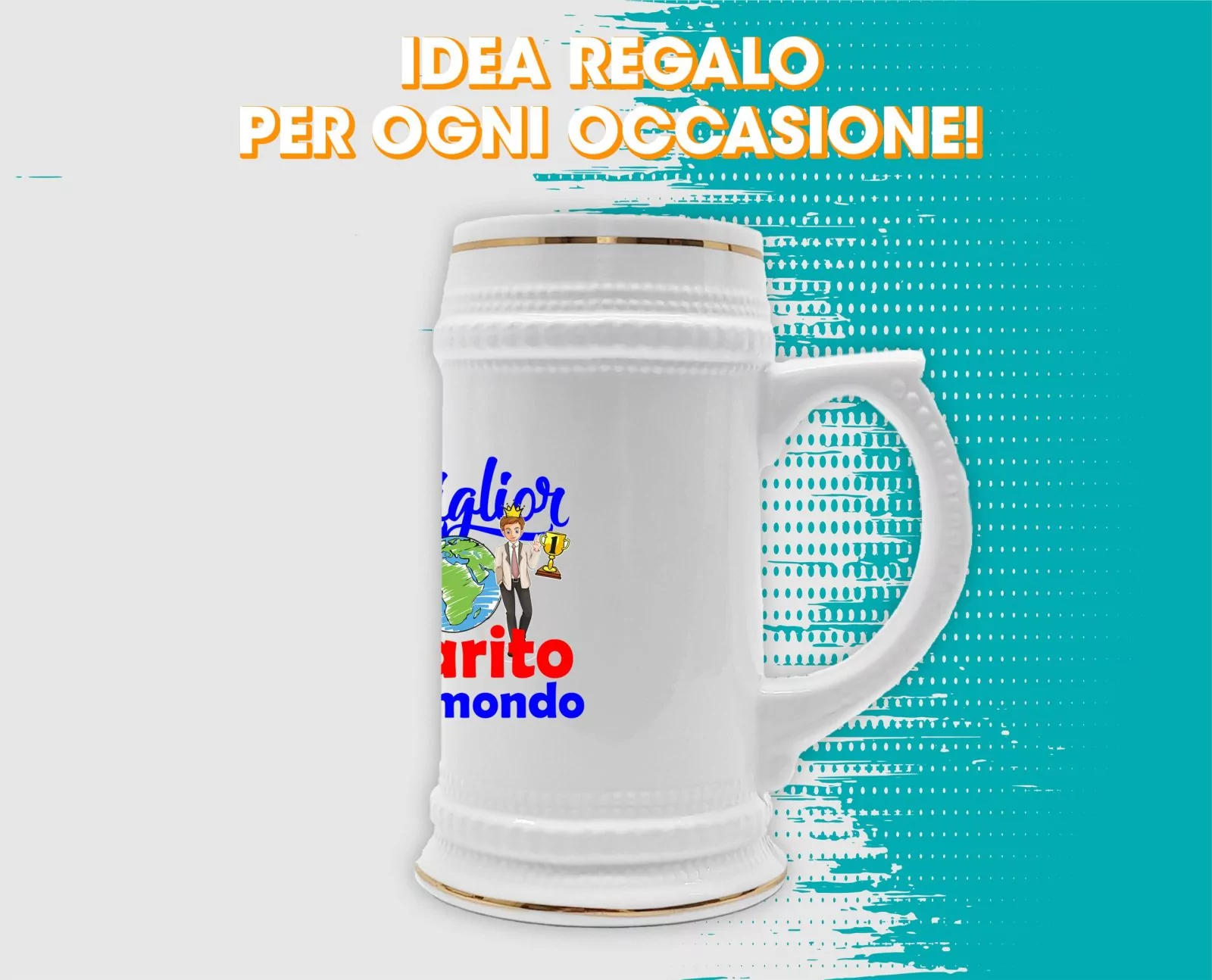 Boccale Marito – Compleanno Marito – Miglior Marito del Mondo – Idee Regalo Marito – Boccale in Ceramica Marito – Idea Regalo Marito – Regalo Compleanno Marito - immagine 4