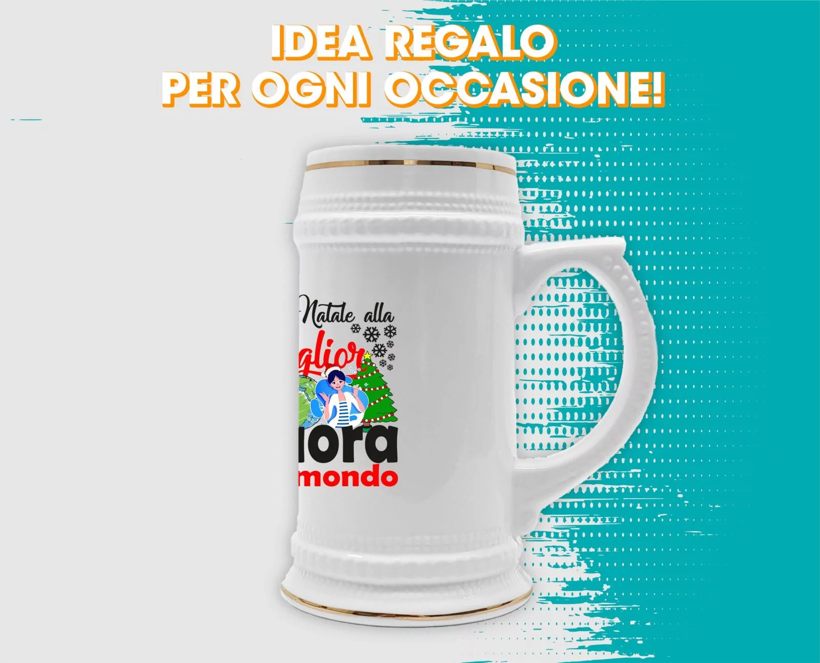 Boccale Nuora – Regalo Natale Nuora – Buon Natale alla Miglior Nuora del Mondo – Regali Nuora – Boccale in Ceramica Nuora – Idea Regalo Nuora – Regalo Natale Nuora - immagine 4