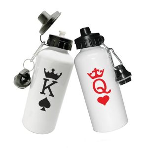 Coppia Borracce  Amore – King and Queen – Festa Innamorati – Maglietta – SanValentino – Idea Regalo Fidanzata – Regalo per Coppia