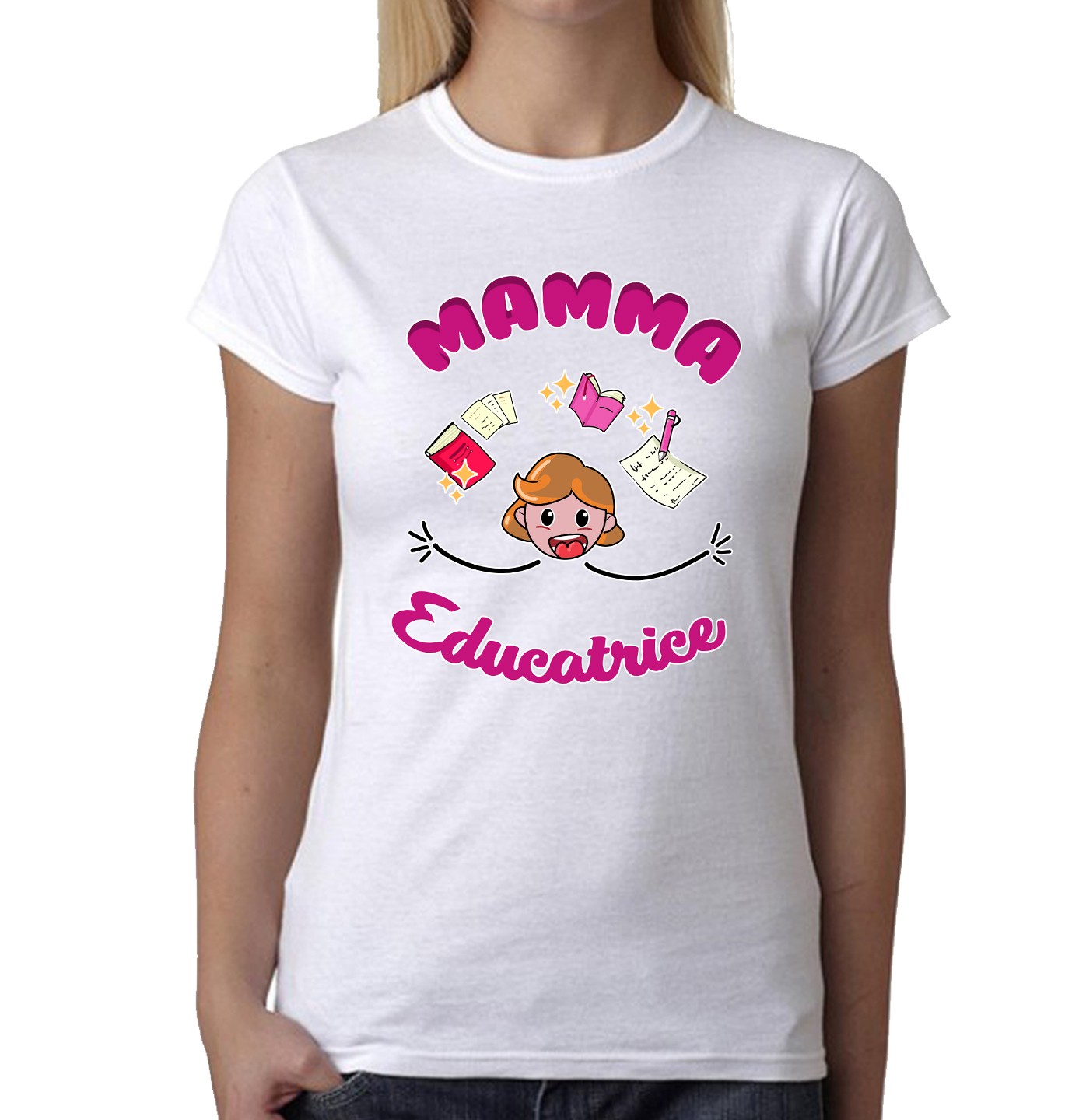 Maglietta Festa della Mamma – Mamma Educatrice – Tshirt Mamma – Maglietta Educatrice – Magliette Mamma – Regalo Mamma – Idea Regalo Mamma - immagine 2
