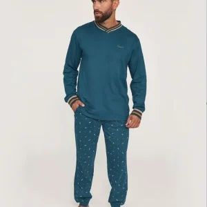 Muydemi Pigiama Uomo a V a maglina