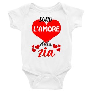 Body Neonato Divertenti – Sono l’Amore della Zia – Body Neonato Zia – Body Neonato Simpatici – Idea Regalo Neonato