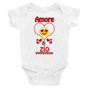 Body Neonato Divertenti – Maschietto Amore di Zio – Body Neonato Zio – Body Neonato Simpatici – Idea Regalo Neonato