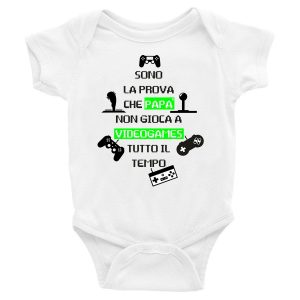 Body Neonato Divertenti – Sono la prova che Papà non gioca a videogames tutto il tempo – Body Neonato Festa del Papà – Body Neonato Simpatici – Idea Regalo Neonato