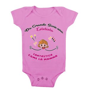 Body Neonato Festa della Mamma – Da grande sarò una Estetista come la mia Mamma – Estetista – Body Neonato Mamma – Body Neonato Mestieri  – Idea Regalo Mamma