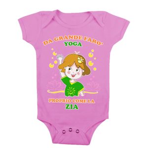 Body Neonata Zia – Da Grande Farò Yoga Proprio come la Zia – Body Neonata – Tshirt Yoga – Body Neonato Yoga – Body Neonata Zia Divertenti