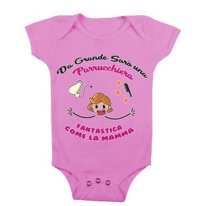 Body Neonato Festa della Mamma – Da grande sarò una Parrucchiera come la mia Mamma – Parrucchiera – Body Neonato Mamma – Body Neonato Mestieri  – Idea Regalo Mamma