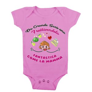 Body Neonato Festa della Mamma – Da grande sarò una  Fruttivendola come la mia Mamma – Fruttivendola – Body Neonato Mamma – Body Neonato Mestieri  – Idea Regalo Mamma