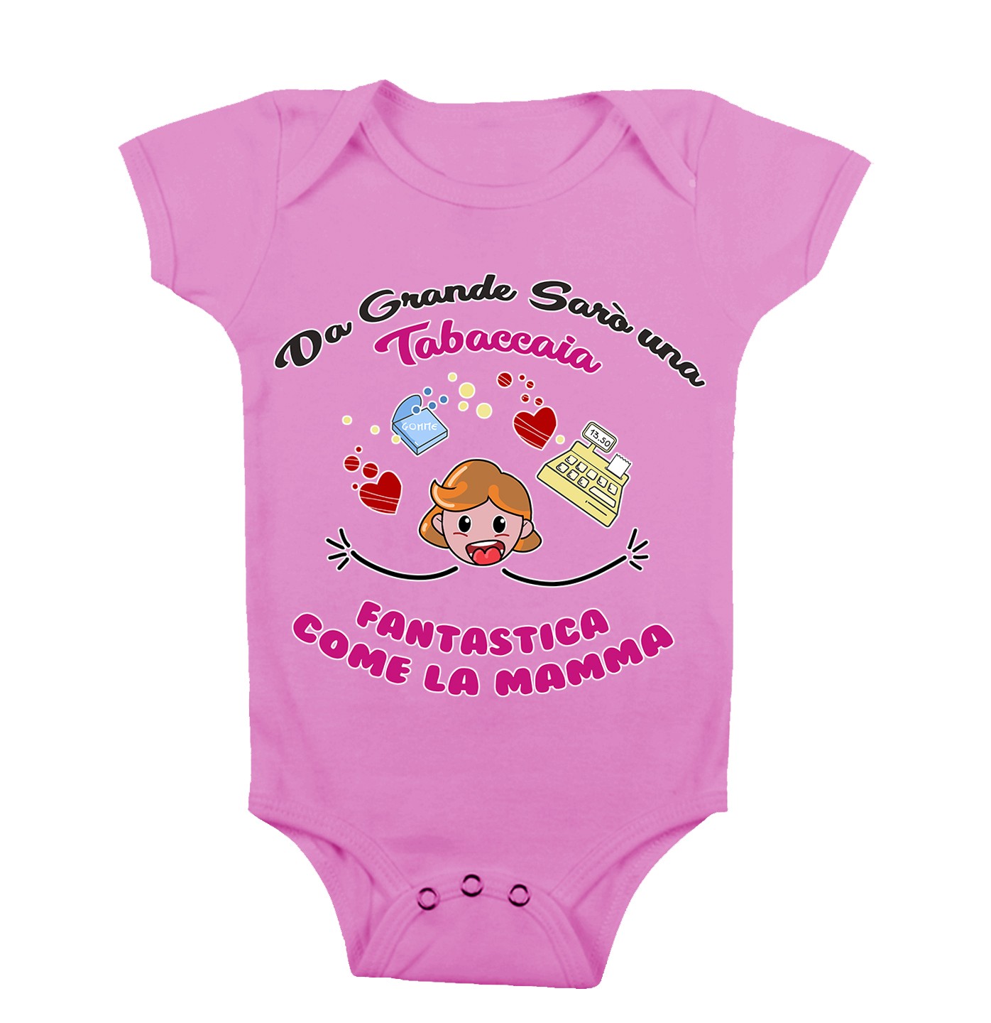 Body Neonato Festa della Mamma – Da grande sarò una Tabaccaia come la mia Mamma – Tabaccaia – Body Neonato Mamma – Body Neonato Mestieri – Idea Regalo Mamma