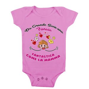 Body Neonato Festa della Mamma – Da grande sarò una  Fioraia come la mia Mamma – Fioraia – Body Neonato Mamma – Body Neonato Mestieri  – Idea Regalo Mamma