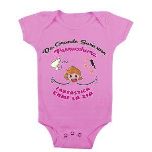 Body Neonata Zia – Da grande sarò una Parrucchiera Fanstastica come la Zia – Parrucchiera – Body Neonata Zia Divertenti – Body da Neonato Divertenti Zia  – Idea Regalo Zia