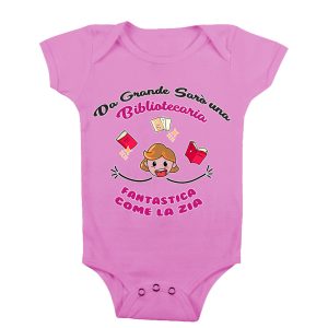 Body Neonata Zia – Da grande sarò una Bibliotecaria Fanstastica come la Zia – Bibliotecaria – Body Neonata Zia Divertenti – Body da Neonato Divertenti Zia  – Idea Regalo Zia