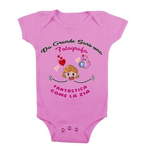Body Neonata Zia – Da grande sarò una Fotografa Fanstastica come la Zia – Fotografa – Body Neonata Zia Divertenti – Body da Neonato Divertenti Zia  – Idea Regalo Zia