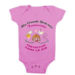 Body Neonata Zia – Da grande sarò una Farmacista Fanstastica come la Zia – Farmacista – Body Neonata Zia Divertenti – Body da Neonato Divertenti Zia  – Idea Regalo Zia