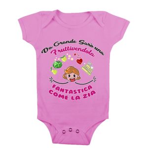 Body Neonata Zia – Da grande sarò una Fruttivendola Fanstastica come la Zia – Fruttivendola – Body Neonata Zia Divertenti – Body da Neonato Divertenti Zia – Idea Regalo Zia
