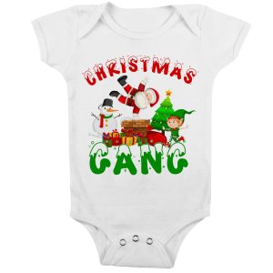 Body Natale Neonato – Body Neonato Divertente – Christmas Gang – Tutina Natale Neonato – Vestito Natale Neonato – Regalo Natale Neonato