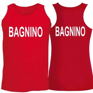 Canotta BAGNINO – Uomo – Donna – Salvataggio – Canottiere – Assistente Bagnanti – Stazione balneare – Fronte Retro