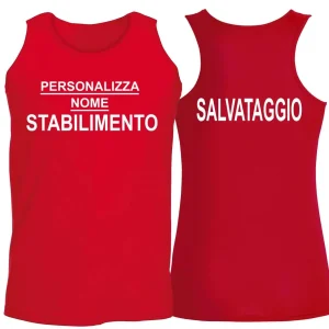 Canotta Salvataggio PERSONALIZZABILE – Uomo – Donna – Personalizza NOME STABILIMENTO – Stazione balneare