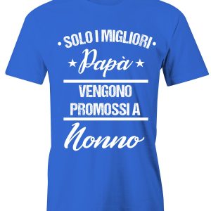 T-Shirt Festa del Papà Solo i migliori papà vengono promossi a nonno – maglietta papà