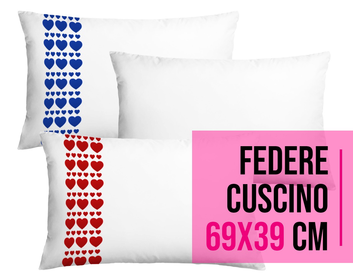 Coppia di Federe Cuscino Letto Sanvalentino – Cappuccino e Croissaint – Tu Mi Completi – Colazione – Dimensioni: 69×39 cm – Idea Regalo - immagine 4