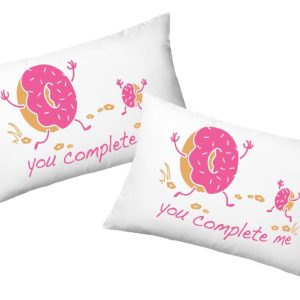 Coppia Federe  Amore – You complete me- Festa Innamorati – Cuscino San Valentino- Idea Regalo Fidanzata – Regalo per Coppia