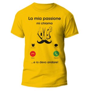 Tshirt Mestieri Divertente – Parrucchiere – La Mia Passione mi chiama e io Devo Andare – Idea Regalo Uomo