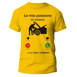 Tshirt Mestieri Divertente – Meccanico – La Mia Passione mi chiama e io Devo Andare – Idea Regalo Uomo