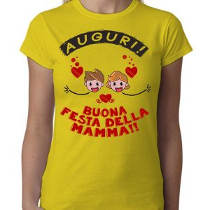 Maglietta Festa della Mamma – Maschietto e Femminuccia Buona Festa della Mamma – Auguri Mamma – Festa della Mamma – Idee Regalo Mamma – Regalo Mamma Originale