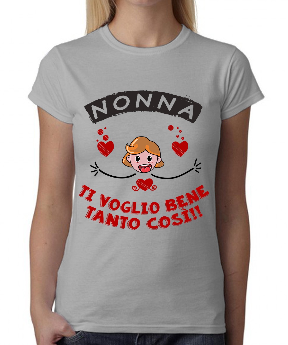 Maglietta Nonna – Femminuccia Nonna Ti Voglio Bene Tanto Così – Regalo Nonna da Nipoti – Festa dei Nonni – Festa della Nonna – Idea Regalo Nonna Originale - immagine 2