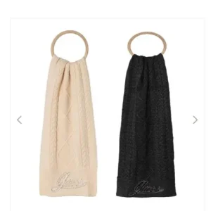 GUESS SCIARPA SCIARPONE DONNA LOGO CON STARSS LUCCICANTI SCIALLE