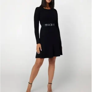 Mini abito fit and flare in maglia