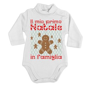 Body Lupetto Natale Neonato – Body Neonato Mamma e Papà – Il Mio Primo Natale in Famiglia – Body Primo Natale – Tutina Natale Neonato – Vestito Natale Neonato – Regalo Natale Neonato