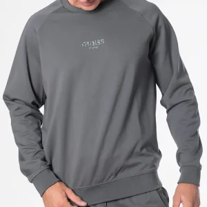 guess maglione logo verde/bianco