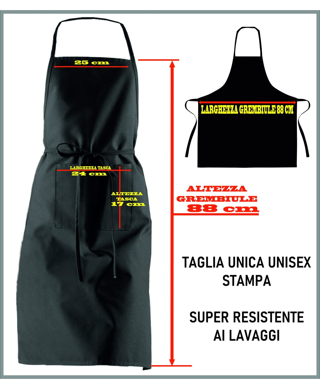 Grembiule da Cucina Divertente – BBQ King – Grembiuli Divertenti Cucina – Idee Regalo Amici - immagine 3