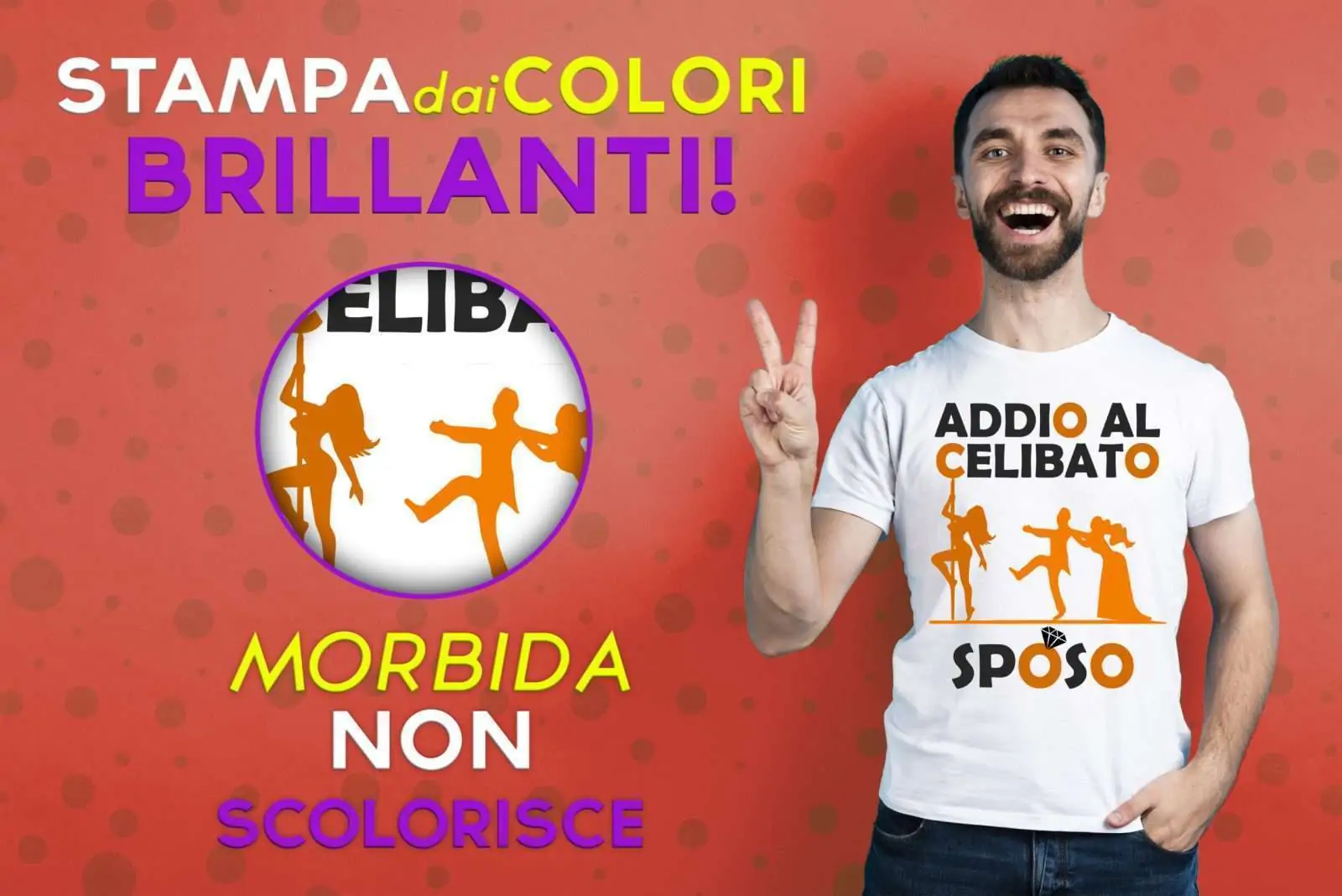 Pacchetto Magliette Addio al Celibato – Sposo – Anello – Ragazza Sexy – Stai Sereno e Ripensaci! – T-shirt Divertente – Tshirt Celibato – Idea Regalo - immagine 5