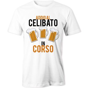 Maglietta Addio al Celibato Personalizzabile – [ NOME SPOSO ] Condannato a Nozze! – Tshirt Sposo – T-shirt Festa Celibato – Idea Regalo Simpatica