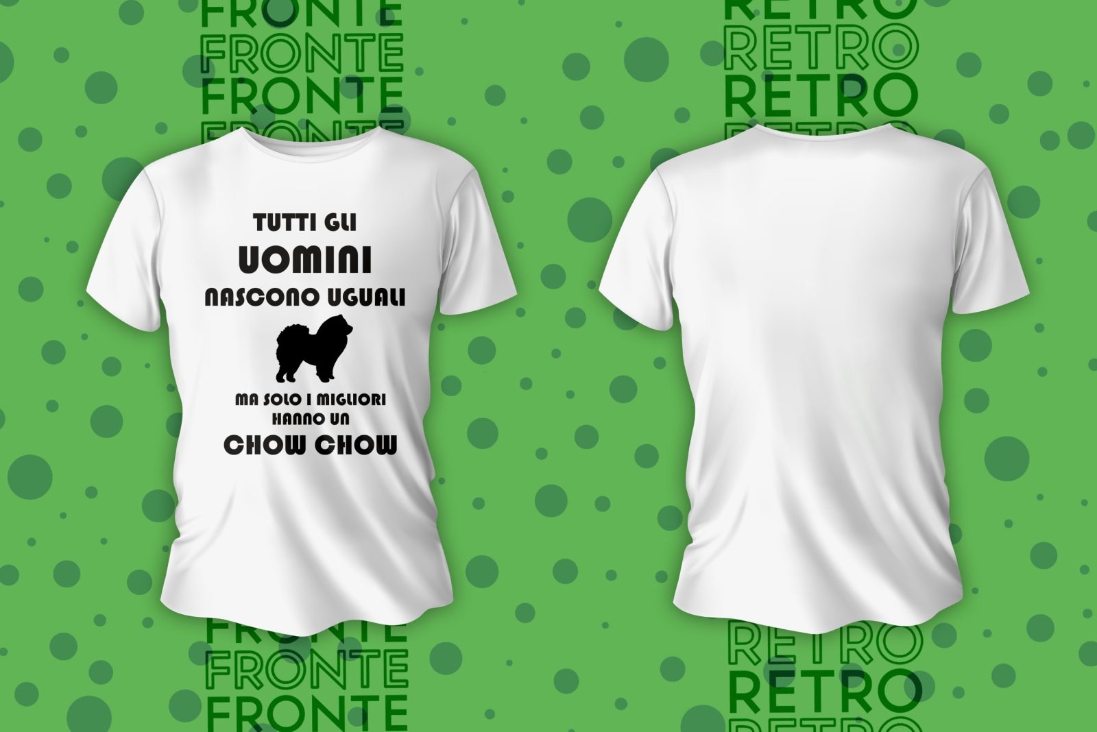 Maglietta Chow Chow Uomo – Tutti gli Uomini Nascono Uguali ma solo i Migliori Hanno un Chow Chow – Tshirt Cane Uomo – Maglietta Divertente Chow Chow – Idea Regalo Uomo - immagine 6