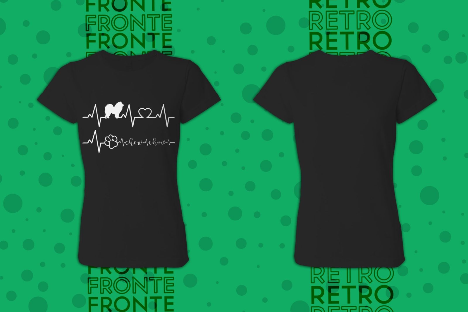 Maglietta Chow Chow Donna – Elettrocardiogramma Chow Chow – Chow Chow Love – Tshirt Chow Chow Donna – Maglietta Divertente Donna Chow Chow – Idea Regalo Donna - immagine 6