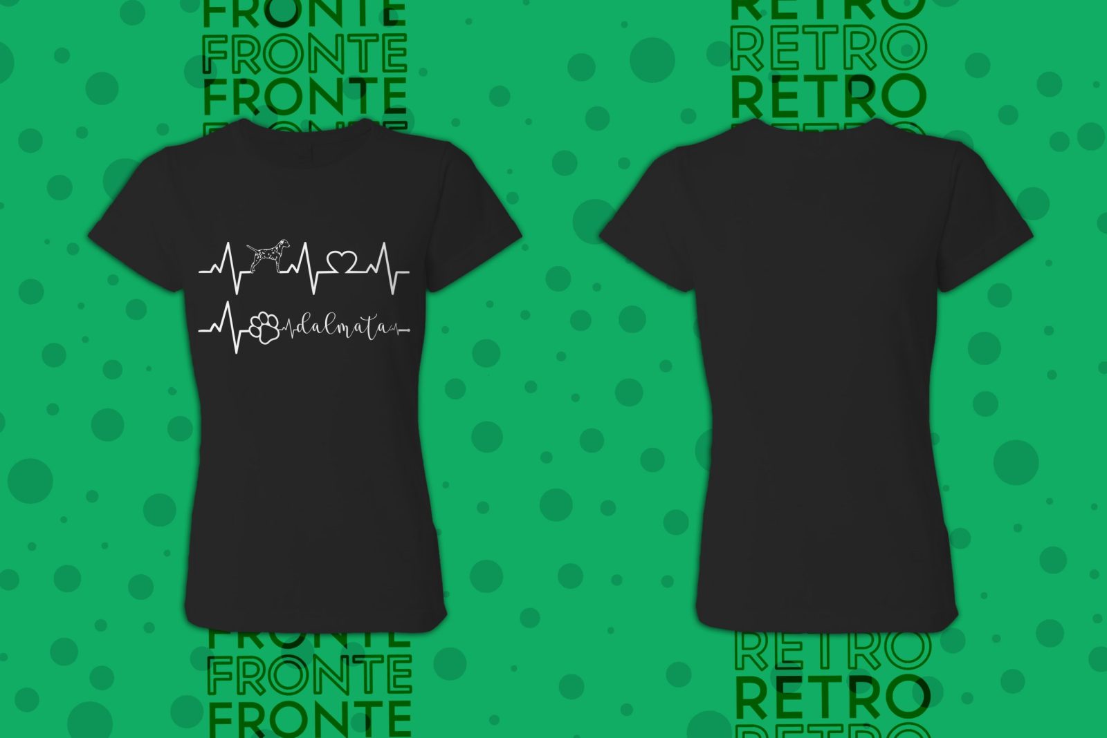 Maglietta Dalmata Donna – Elettrocardiogramma Dalmata – Dalmata Love – Tshirt Dalmata Donna – Maglietta Divertente Donna Dalmata – Idea Regalo Donna - immagine 6