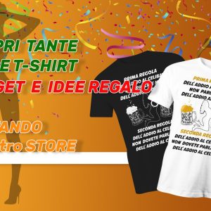 Maglietta Addio al Celibato – Prima regola – Quello che succede Resta – FightClub – Parodia Divertente – Tshirt Amico Sposo – T-shirt Festa Celibato – Regalo Simpatico