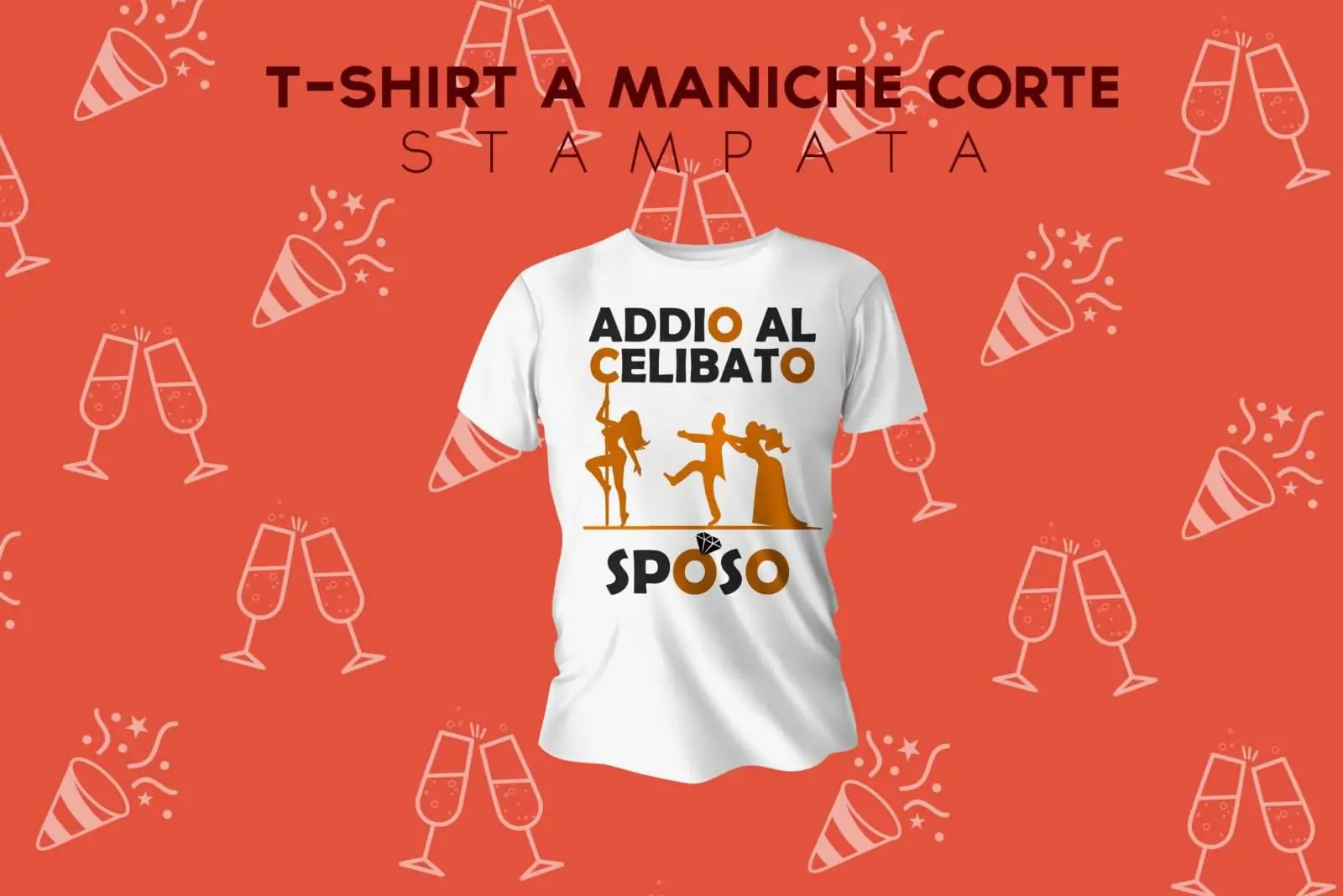 Pacchetto Magliette Addio al Celibato – Sposo – Anello – Ragazza Sexy – Stai Sereno e Ripensaci! – T-shirt Divertente – Tshirt Celibato – Idea Regalo - immagine 3