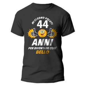 Maglietta Compleanno Uomo – Mi ci sono voluti 44 Anni per diventare così bello – Idee Regalo Uomo Compleanno – Tshirt Uomo Compleanno Divertenti – Idea Regalo Divertente Uomo