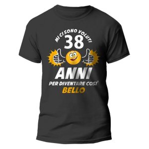 Maglietta Compleanno Uomo – Mi ci sono voluti 38 Anni per diventare così bello – Idee Regalo Uomo Compleanno – Tshirt Uomo Compleanno Divertenti – Idea Regalo Divertente Uomo