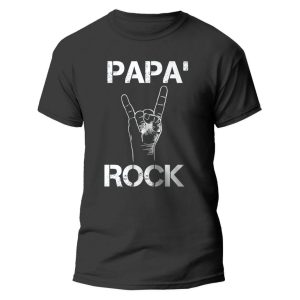 Maglietta Festa del Papà – Papà Rock – Festa del Papà – Idee Regalo Papà – Regalo Papà Originale – Papà Regalo Originale